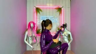 Video Svetlana Tight Purple Latex Catsuit 666p SD-9