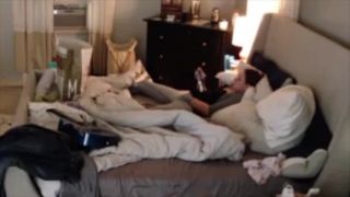 Horny girl fingering pussy on the bed while watching porn. spy cam - Amateur-5