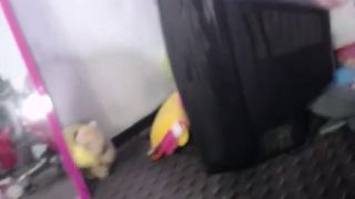 Webcam Fat BBW GF Fucks BBC Dildo on TV-9