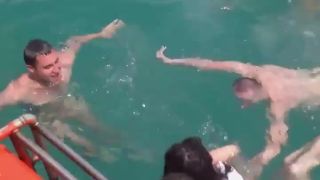 Horny boys and girls in the water-4