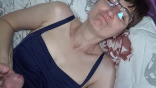 M@nyV1ds - GermanHotMilf - White Sperm on a blue Swimsuit-6