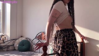 Unikitty4u - Sexy brunette rubbing against the bed. Help me cum-2