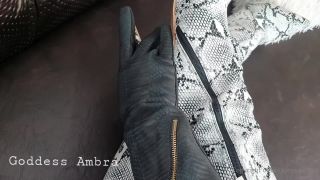 Goddessambra - down under my sexy python print boots is where your tongue belongs bootsfetish leather 09-07-2021-5