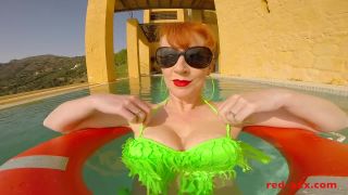 Red Milf XXX - Poolside Porn-0