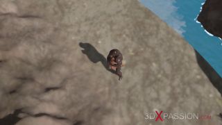 Black Girl Fucked Hard By Huge Black Cock Outdoor On A Wild Island.-3