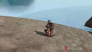 Black Girl Fucked Hard By Huge Black Cock Outdoor On A Wild Island.-5