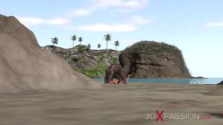 Black Girl Fucked Hard By Huge Black Cock Outdoor On A Wild Island.-6