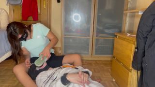adult xxx clip 36 bikini femdom SMELL SWEATY SOCKS, foot play on fetish porn-7