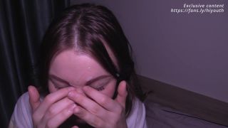 Hi Youth - Pov Amateur blowjob ended with a waterfall of cum on her cute face - Hiyouth-9