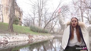 GERMAN_SC0UT - Cute Girl Eveline Dellai In Leggings Tricked To Raw Pickup Fuck - Pickup-2