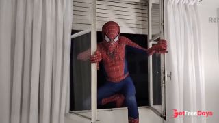 Spiderman rescues a girl and ends up comforting her with hard sex-1