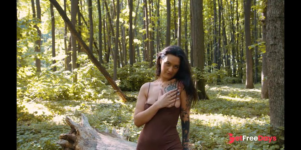 topless outdoors quick JOI - even in the woods i will make you bust your load for me