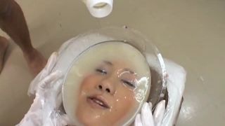 Moe Kimishima Bukkake Cum in Eye Messy cumshots (Japanese porn)-9