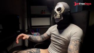 POV Call Of Duty Tattooed Ghost Cosplay Toe Curling Vocal Male Orgasm Masked Man-9