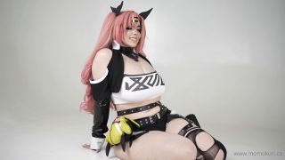 Momokun's BBW Solo Cosplay with Toys and Dildo Action-1