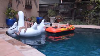 Femdom porn Femdom porn  Custom Fetish - Vivian n Madison Chillin on Inflatables - Table -0