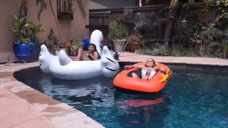 Femdom porn Femdom porn  Custom Fetish - Vivian n Madison Chillin on Inflatables - Table -2