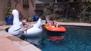 Femdom porn Femdom porn  Custom Fetish - Vivian n Madison Chillin on Inflatables - Table -6