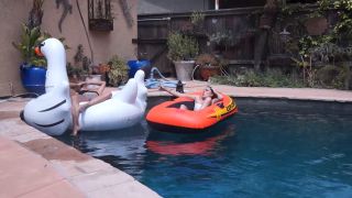 Femdom porn Femdom porn  Custom Fetish - Vivian n Madison Chillin on Inflatables - Table -7