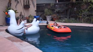 Femdom porn Femdom porn  Custom Fetish - Vivian n Madison Chillin on Inflatables - Table -8
