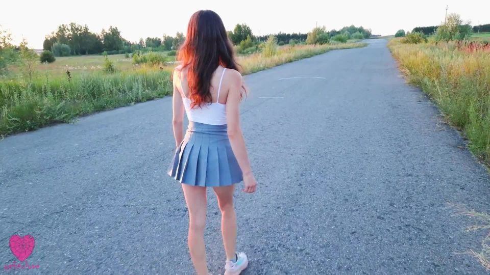 A Romantic Evening Walk In Nature Ended With Sex In Clothes In A Beautiful Meadow Next To The Road 1080p