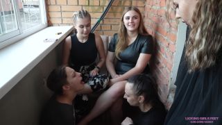 LICKING GIRLS FEET: "ALSU, NICOLE AND KATE - TIME FOR A SMOKE BREAK" (4K) (2023) (RUSSIAN LESBIAN DOMINATION)-8