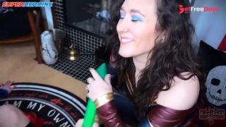 [Superheroine.Porn] SinnSage - Kryptonite Control Supergirl and Ms. Marvel Spanking and Strapon Fucking Jessa Flux-4