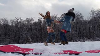 hardcore big tits rough sex cumshot | Play and Cum in Snow – Sexxy Lorry | outdoors-9