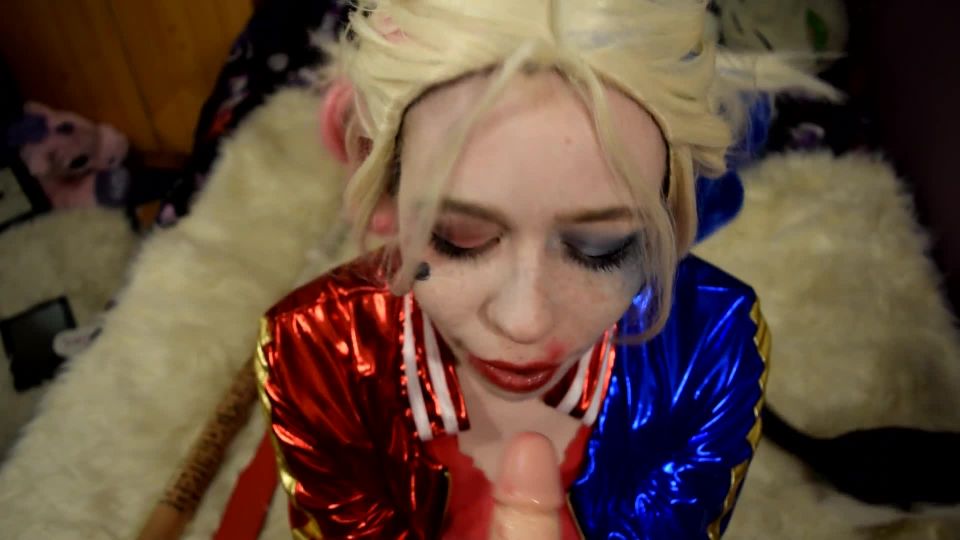 Bat Maisie in 25 POV Harley Quinn Blowjob,  on teen 