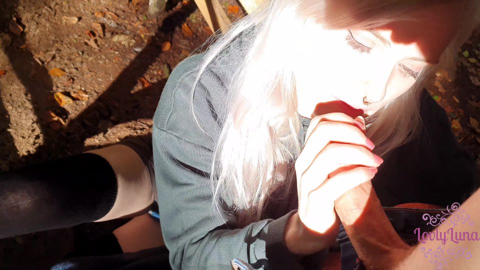 Lovlyluna - cute teen sucks big dick at the kindergarten