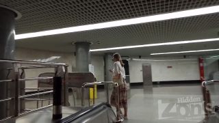 Hidden-Zone.com- Up3046 Upskirt for slim tanned girl with long multi-colored skirt. Our cameraman spent a long time -9