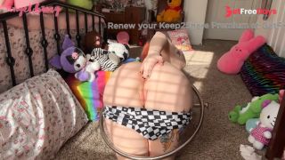 [GetFreeDays.com] zoey struggles and strips in metal bondage circle before anal torture Porn Stream March 2023-8