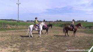 Naked horse riding Lesbian!-2