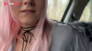 Fucked a stranger in the woods with a car. Sex in a car extreme in a public place-3