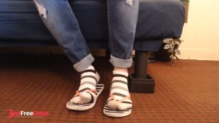 [GetFreeDays.com] Striped Socks in Striped Flip flops Adult Clip December 2022-0