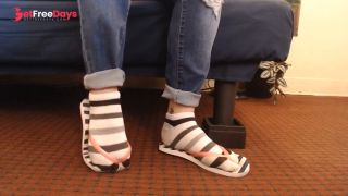 [GetFreeDays.com] Striped Socks in Striped Flip flops Adult Clip December 2022-4