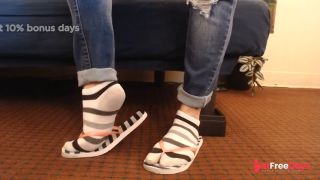 [GetFreeDays.com] Striped Socks in Striped Flip flops Adult Clip December 2022-7