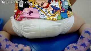 DiaperedonlineKimmie Kimmie Soggy Diaper on Bouncing Ball-4