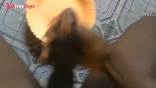 FREAKY TEEN CUMMING ON SNACK BEFORE EATING IT-8