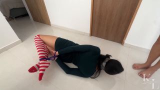 adult video 1 femdom united femdom porn | KinkyLifestyle - Simona Hogtied by Luana for some Foot Worship and Sock Stuffing - FullHD 1080p | femdom-5