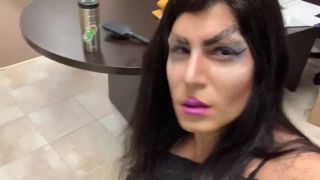 Sexy crossdresser Chrissy fucks her ass and stroke till cum-9