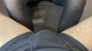 Cosplay Tall Girlfriend'S Erotic Black Tights Footjob. Stockingstightsp-5