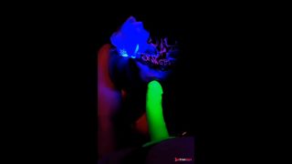 [GetFreeDays.com] Neon Delight  Hot Bodacious Asian Rides A Glow In The Dark Dildo Hard Under Blacklight Sex Film October 2022-9