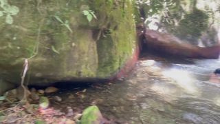 I masturbate watching a stranger while she bathes in the lake and I end up fucking her hard and cumming in her ass [1080p] - Teen-1