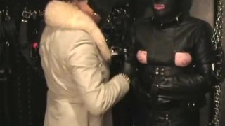 Leather Session Video 455 - Leather Mistress Linda and Leather slave-2