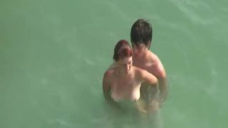 Horny couple trying to fuck in the  water-2