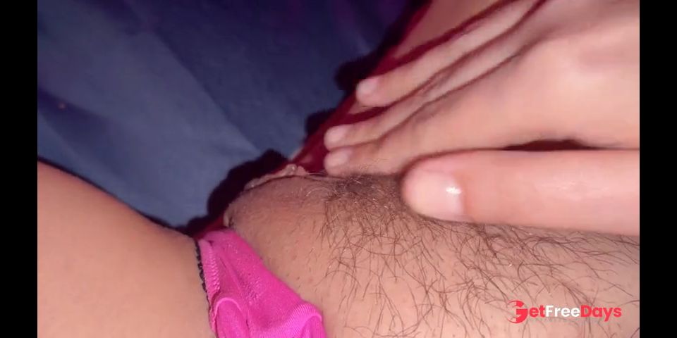 I rub my clit and caress myself with my fingers until my pussy is wet