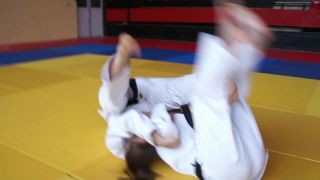Judo Girls Foot Fight-1