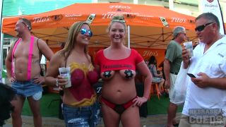 Nude Girls With Only Body Paint Out In Public On The Streets Of Fantasy Fest 2018 Key West Florida BBW!-7