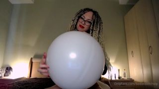 Badassbitchvip - blowing white balloon but dont pop balloon fetish for looners 06-07-2021-7